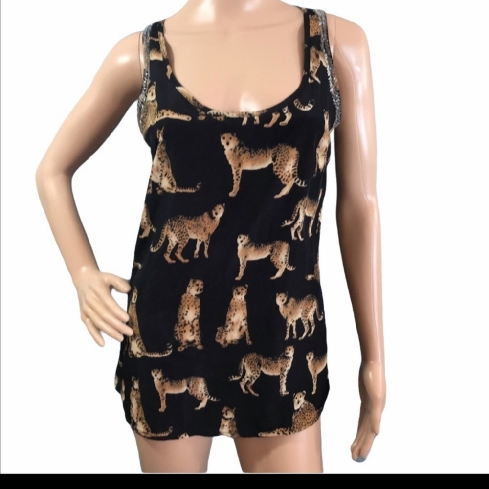 Forever 21 Women's Cheetah Print Tank Size Small